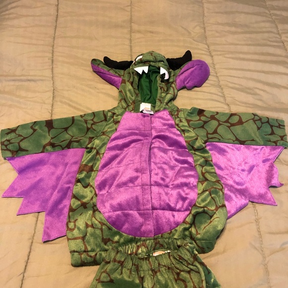 Gymboree Dragon Dinosaur Halloween Costume Size 18-24 Months 2 Piece - Picture 2 of 9